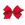 Medium Holiday Style Pom-Pom Edge Grosgrain Overlay Girls Hair Bow