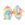 Medium Colorful Birthday Themed Party Patterned Grosgrain Girls Hair Bows