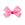 Mini Holiday-themed Pink Candy Cane Printed Grosgrain Hair Bow