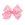 Medium Holiday-themed Pink Santa Printed Grosgrain Hair Bow