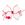 Medium Valentine Heart Embroidered Grosgrain Hair Bow with Moonstitch Edge