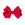 Mini Grosgrain Hair Bow with Ric-Rac Trim