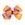 Medium Ombre Stripe Print Sequin Hair Bow