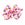 King Pink Halloween Print Grosgrain Hair Bow