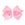 King Grosgrain Hair Bow with Moonstitch Edge and Pink Ghost Embroidery