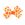 Mini Harvest White Pumpkin Print Grosgrain Hair Bow	