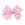 Medium Pink Christmas Print Grosgrain Hair Bow
