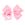 Medium Grosgrain Hair Bow with Moonstitch Edge and Pink Christmas Embroidery