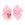 Medium Grosgrain Hair Bow with Moonstitch Edge and Pink Christmas Embroidery
