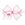 Medium Grosgrain Hair Bow with Moonstitch Edge and Pink Christmas Embroidery