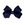 Mini Crepe Satin with Grosgrain Underlay Hair Bow