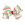 King Stripe Print Sequin Hair Bow