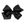 Medium Glitter Vinyl with Grosgrain Underlay Hair Bow