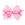 Medium Pink Grosgrain Hair Bow with Hot Pink Moonstitch Edge and Lil Sis Embroidery
