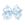 Medium Moonstitch Hair Bow in Millennium Blue Bow and Flower Print