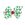 Extra Small Christmas Tree Print Hair Bow