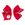 Medium Moonstitch Santa Embroidered Red Hair Bow