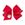 King Moonstitch Santa Embroidered Red Hair Bow