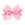 Medium Moonstitch Santa Embroidery Pink Hair Bow