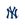 Mini New York Yankees Logo Print Bow Baby Band