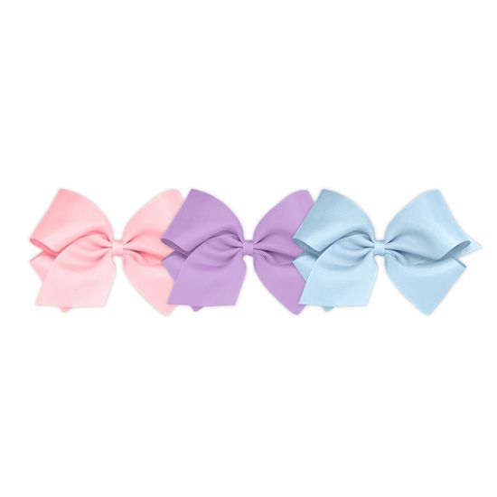BUY MORE AND SAVE! 3 King Classic Grosgrain Girls Hair Bows - ASSORTED