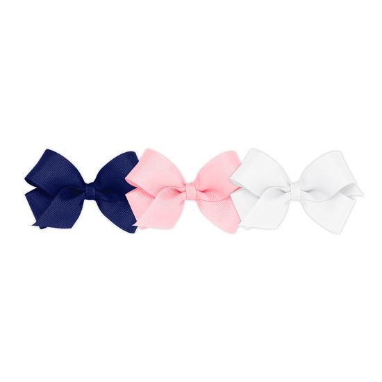 BUY MORE AND SAVE! 3 Mini Classic Grosgrain Girls Hair Bows - ASSORTED