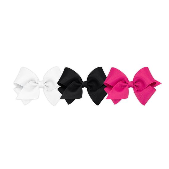 BUY MORE AND SAVE! 3 Small Classic Grosgrain Girls Hair Bows - ASSORTED
