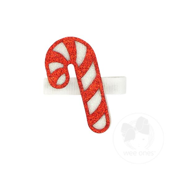Layered Glitter Holiday Hair Clip - CANDY CANE