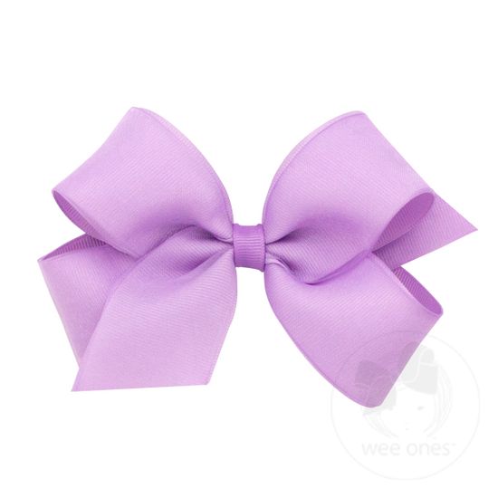 Medium Organza Overlay Girls Hair Bow - LAVENDER