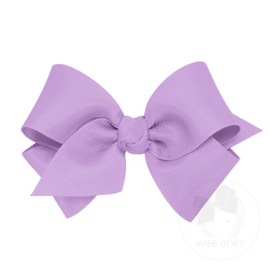 Small Classic Grosgrain Hair Bow (Knot Wrap) - LT ORCHID