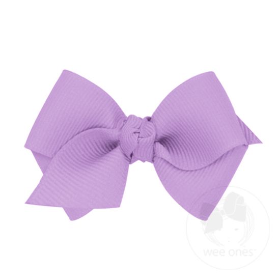 Wee Classic Grosgrain Girls Hair Bow (Knot Wrap) - LT ORCHID