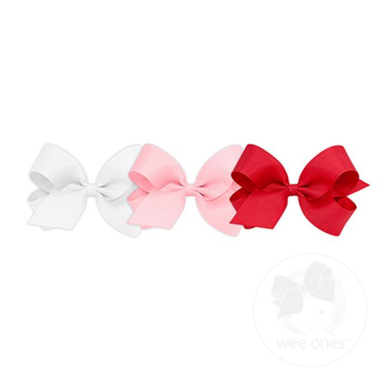 BUY MORE AND SAVE! 3 Large Classic Grosgrain Girls Hair Bows - ASSORTED