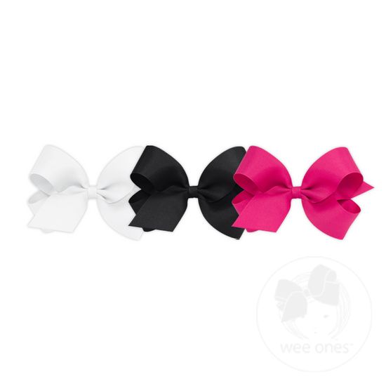 BUY MORE AND SAVE! 3 Large Classic Grosgrain Girls Hair Bows - ASSORTED