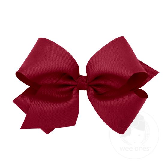 King Classic Grosgrain Hair Bow (Knot Wrap) - CRANBERRY