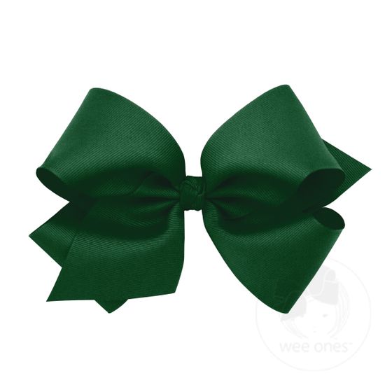 King Classic Grosgrain Hair Bow (Knot Wrap) - FOREST GREEN
