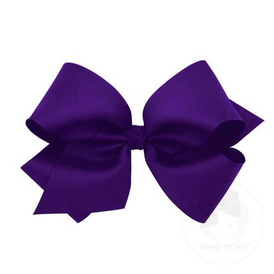 King Classic Grosgrain Hair Bow (Knot Wrap) - PURPLE