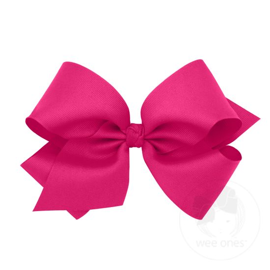 King Classic Grosgrain Hair Bow (Knot Wrap) - SHOCKING PINK