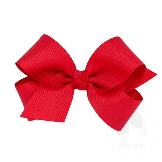 Medium Classic Grosgrain Hair Bow (Knot Wrap) - RED