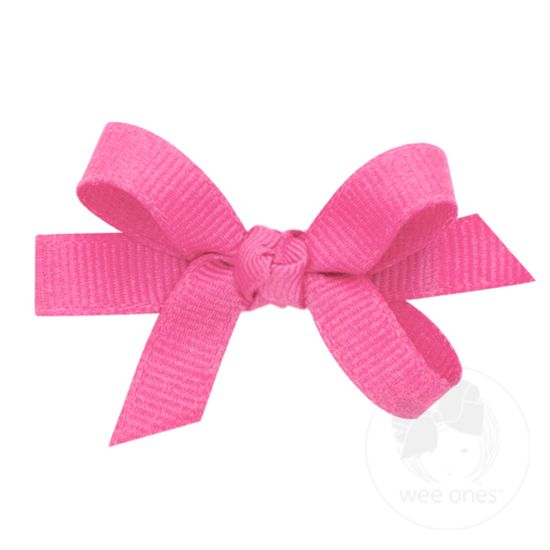 Baby Classic Grosgrain Girls Hair Bow (Knot Wrap) - HOT PINK