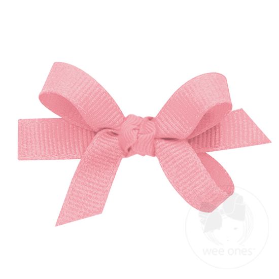 Baby Classic Grosgrain Girls Hair Bow (Knot Wrap) - LT PINK