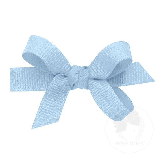 Baby Classic Grosgrain Girls Hair Bow (Knot Wrap) - MILLENNIUM BLUE