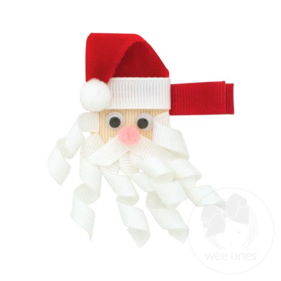 Large Santa Ribbon Art Clip - SANTA