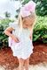 King Gingham-Printed Grosgrain Girls Hair Bow With Moonstitch Edge