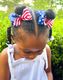Mini Patriotic Stars and Stripes Print Hair Bow
