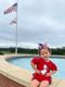 King Patriotic Stars and Stripes Printed Girls Hair Bow