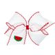 King Grosgrain Moonstitch Embroidered Red Watermelon Girls Hair Bow