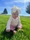 Soft Solid Rippled-Textured Large Baby Girls Bowtie on Matching Wide Band