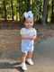 King Sheer Iridescent and Grosgrain Overlay Hair Bow
