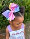 King Ombre Printed Sequin Hair Bow
