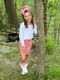 King Mirror Dot and Grosgrain Overlay Hair Bow